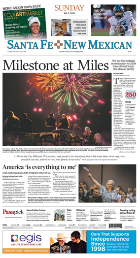 Cover of Santa Fe New Mexican