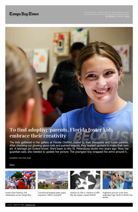 Cover of Tampa Bay Times TFP