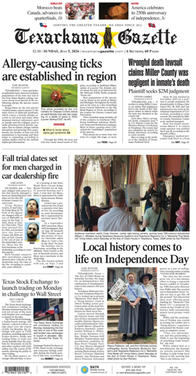 Cover of Texarkana Gazette