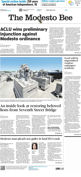 Cover of The Modesto Bee (Sunday)