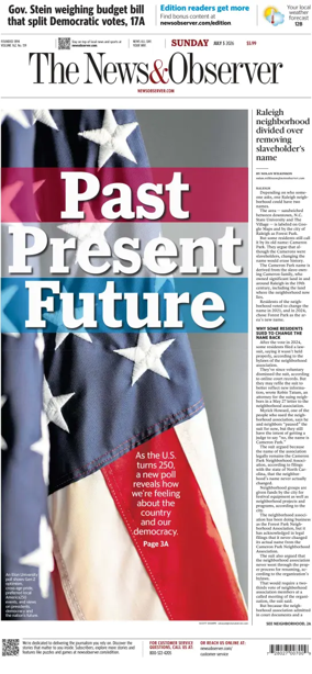 Cover of The News & Observer (Sunday)