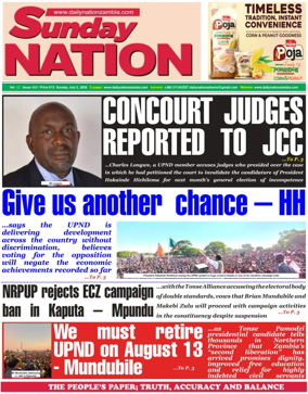 Cover of Daily Nation Newspaper