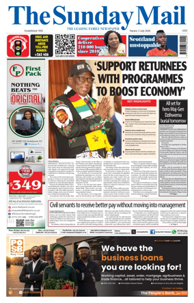 Cover of The Sunday Mail (Zimbabwe)
