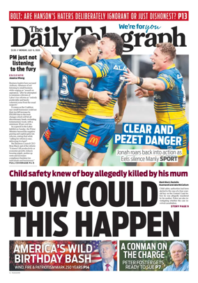Cover of The Daily Telegraph (Sydney)