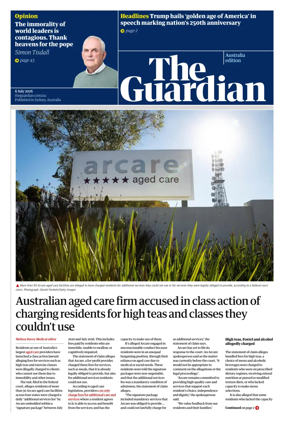 Cover of The Guardian Australia