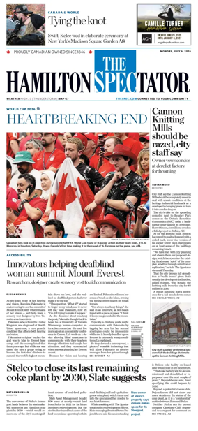 Cover of The Hamilton Spectator