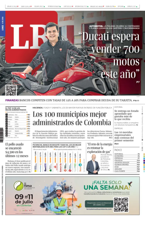 Cover of La Republica (Colombia)