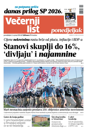 Cover of Vecernji list - Hrvatska