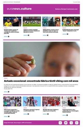 Cover of Euronews Culture and Sport (Portuguese)