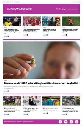 Cover of Euronews Culture and Sport (Turkish) Compiled Edition