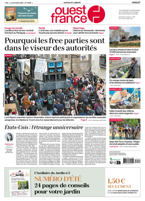 Cover of Ouest France (Cholet)