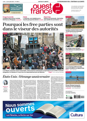 Cover of Ouest France (La Roche-sur-Yon - Fontenay-le-Comte)