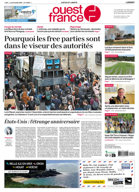 Cover of Ouest France (Lorient)