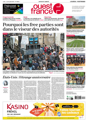 Cover of Ouest France (Loudeac / Rostrenen)