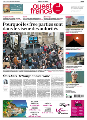 Cover of Ouest France (Orne)