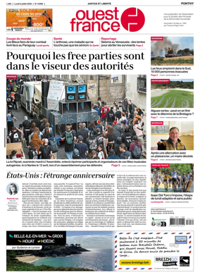 Cover of Ouest France (Pontivy)