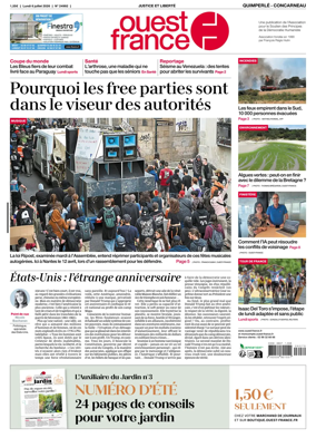 Cover of Ouest-France (Quimperle Concarneau)
