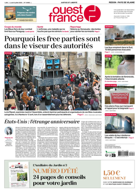 Cover of Ouest France (Redon / Pays de Vilaine)