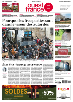 Cover of Ouest-France (Rennes Nord-Ouest)
