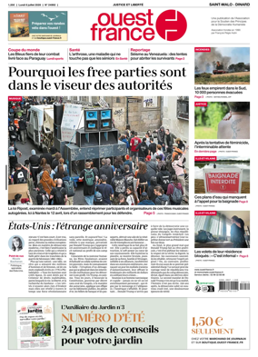 Cover of Ouest France (Saint-Malo)
