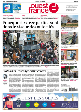 Cover of Ouest France (Sarthe)