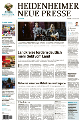 Cover of Heidenheimer Neue Presse