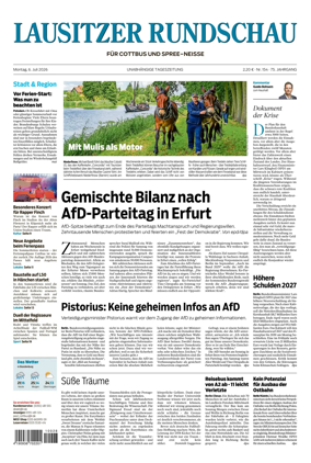 Cover of Lausitzer Rundschau