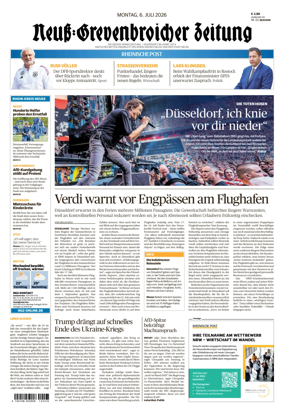 Cover of Neuss-Grevenbroicher Zeitung Neuss