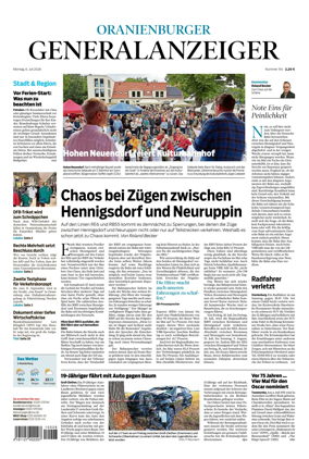 Cover of Oranienburger Generalanzeiger