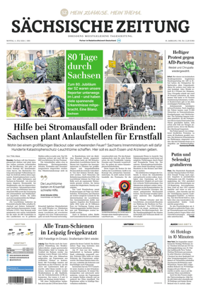 Cover of Sachsische Zeitung (Dresden)