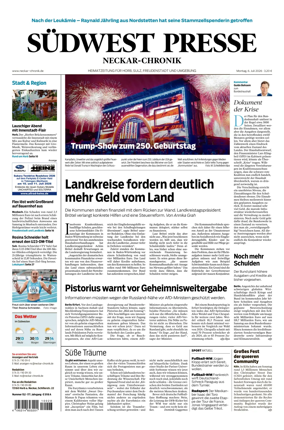 Cover of SUDWEST PRESSE - Neckar-Chronik