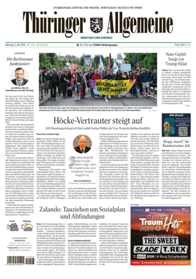 Cover of Thuringer Allgemeine (Arnstadt und Ilmenauz)
