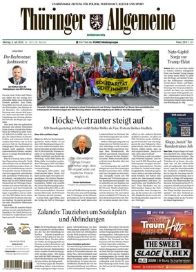 Cover of Thuringer Allgemeine (Nordhausen)