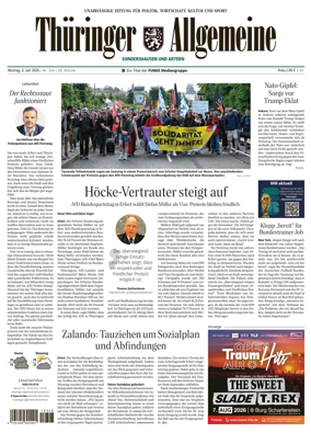 Cover of Thuringer Allgemeine (Sonderhausen und Artern)