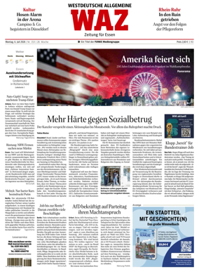 Cover of Westdeutsche Allgemeine Zeitung (Essen)