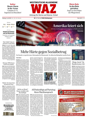 Cover of Westdeutsche Allgemeine Zeitung (Herne)