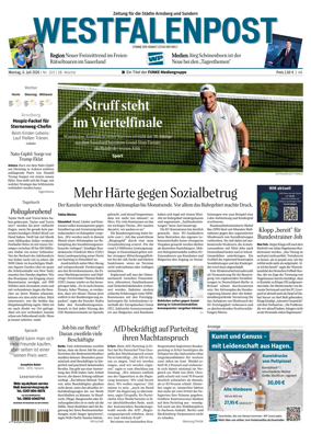 Cover of Westfalenpost (Arnsberg)