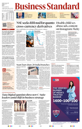 Cover of Business Standard