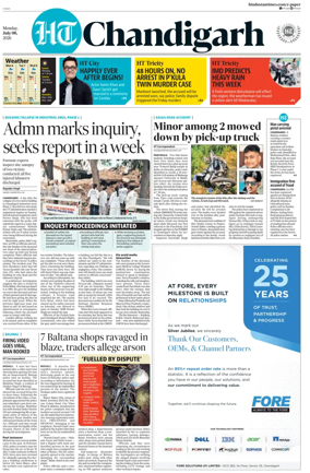 Cover of Hindustan Times (Chandigarh) - Live