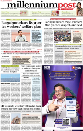 Cover of Millennium Post (Kolkata)