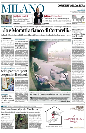 Cover of Corriere della Sera (Milano)