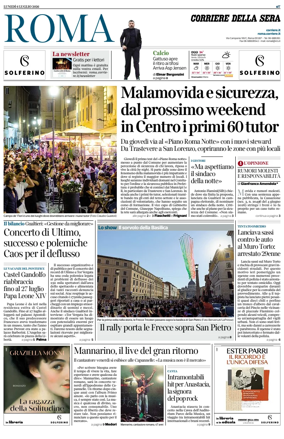 Cover of Corriere della Sera (Roma)