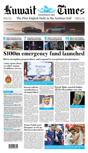Cover of Kuwait Times
