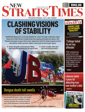 Cover of New Straits Times