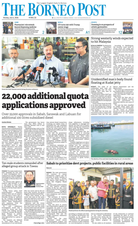 Cover of The Borneo Post (Sabah)