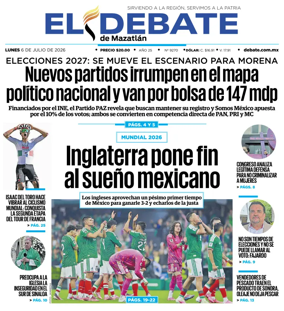 Cover of El Debate de Mazatlan