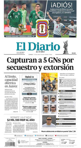 Cover of El Diario de Juarez