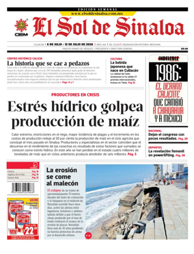 Cover of El Sol de Sinaloa