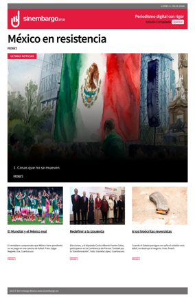 Cover of Sin Embargo Opinion