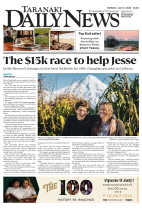 Cover of Taranaki Daily News